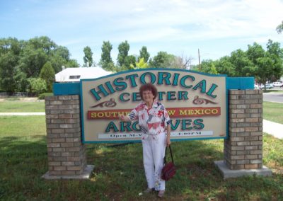 Wanda in front of the Museum